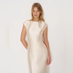 Reformation Belden Dress $298 Cream NWT